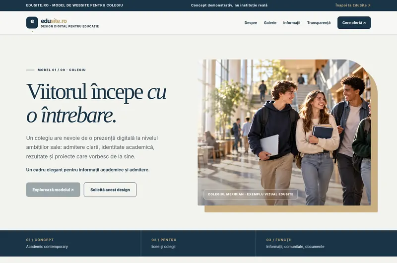 Previzualizare model Colegiul Meridian