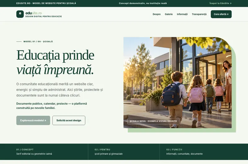 Previzualizare model Școala Nova